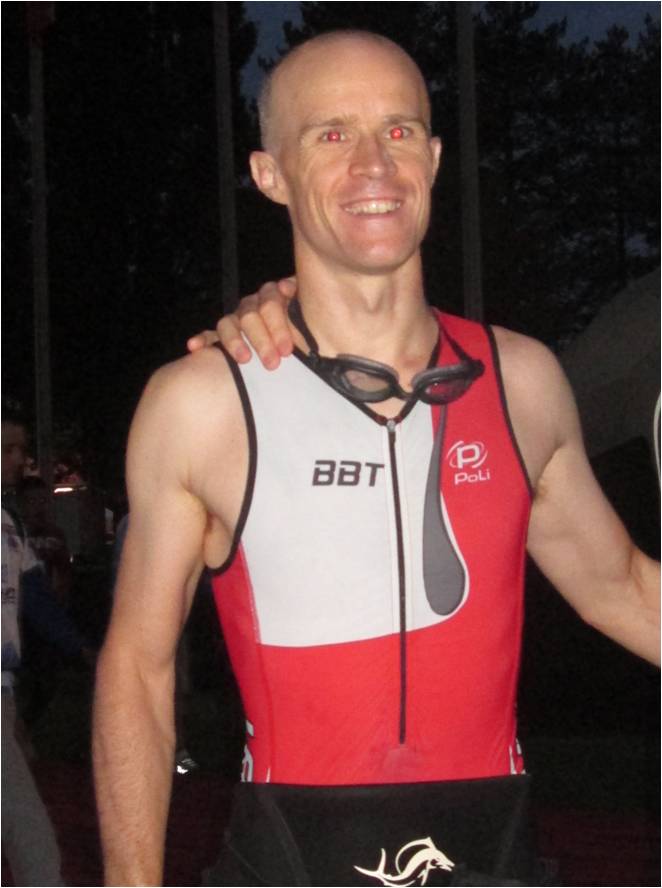 Photo de Stéphane Blondel avec le départ de l'Ironman de Vichy