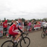 Photo de Stéphane Blondel sur le parcours vélo de l'Ironman Vichy