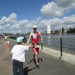 Photo de Stéphane Blondel au départ de la course à pied sur l'Ironman Vichy