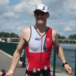 Photo de Stéphane Blondel sur le marathon de l'Ironman Vichy