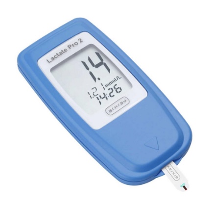 En pratique, les mesures sont faites à la fin de chaque palier à l’aide d’un appareil spécifique (Analyseur de Lactate).