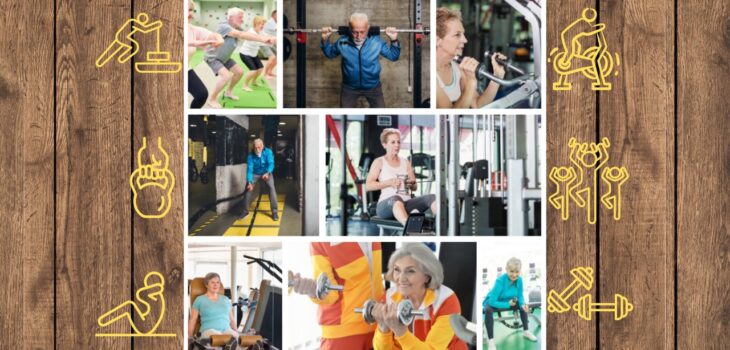 Personnes âgées faisant des exercices de musculation pour prévenir la sarcopenie.