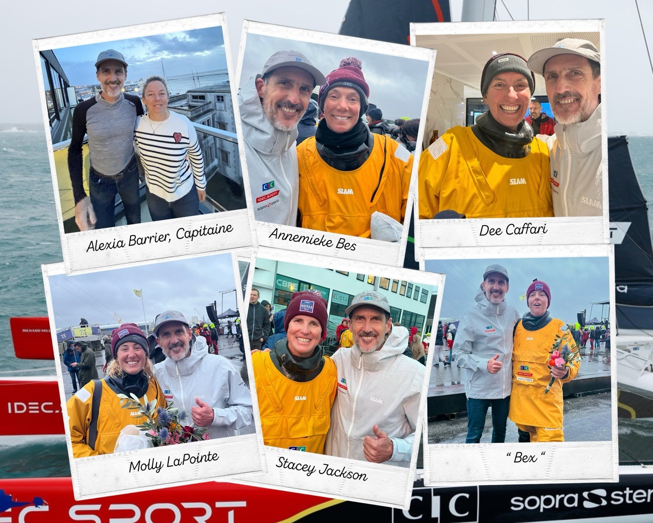 Portrait des navigatrices du Famous Project avec leur coach Jean-Baptiste Wiroth.